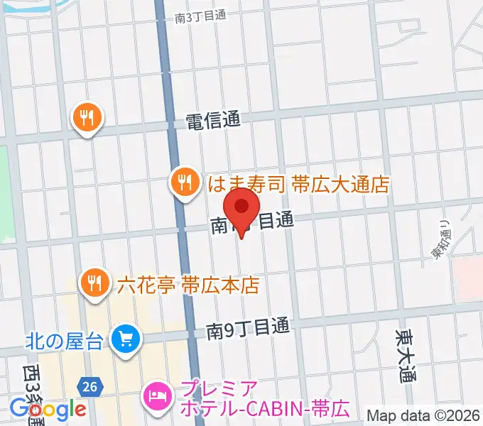 JAGA エフエムおびひろの地図