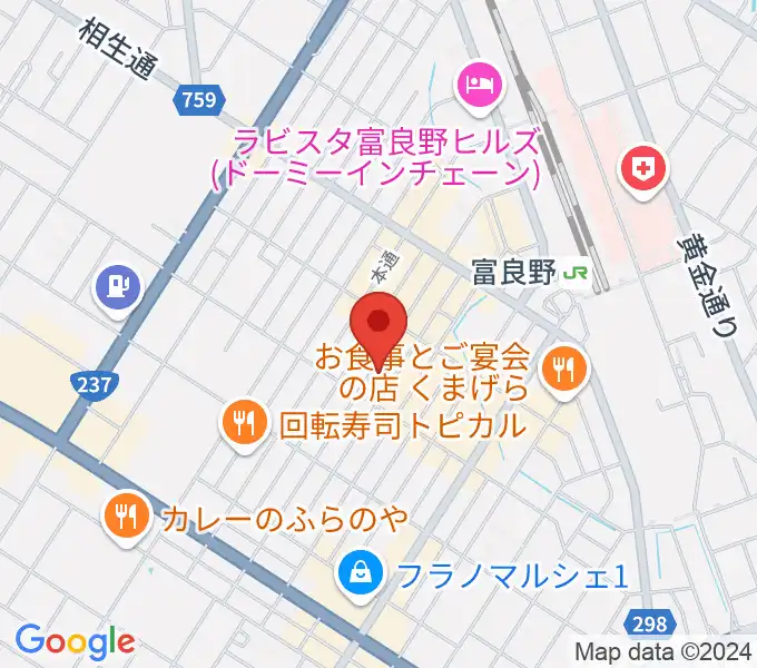 ラジオふらのの地図