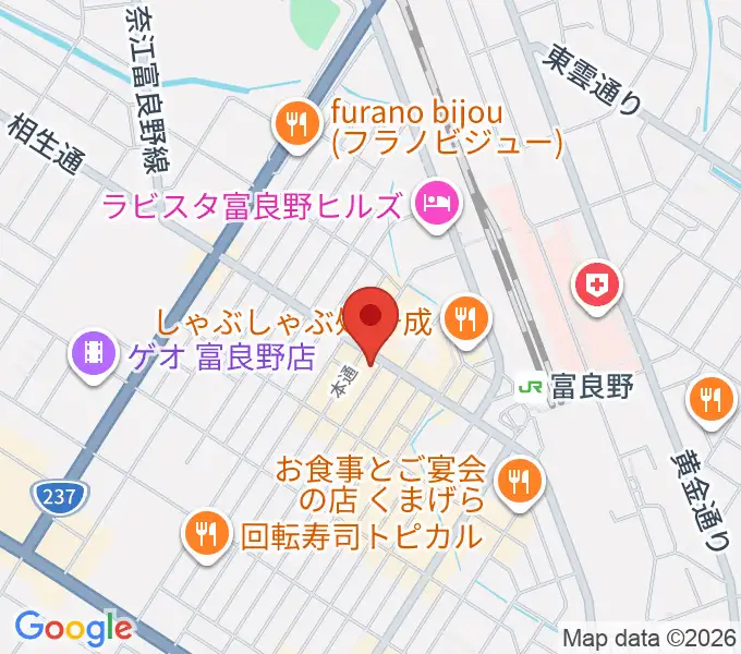 ラジオふらのの地図