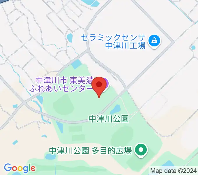 東美濃ふれあいセンターの地図