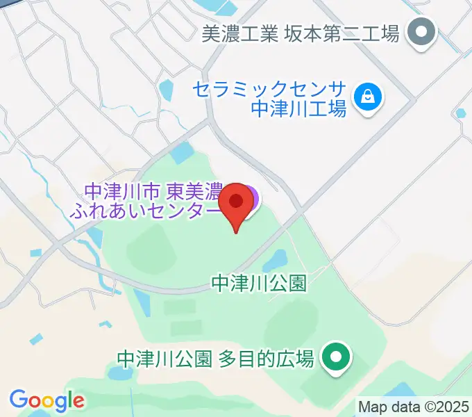東美濃ふれあいセンターの地図
