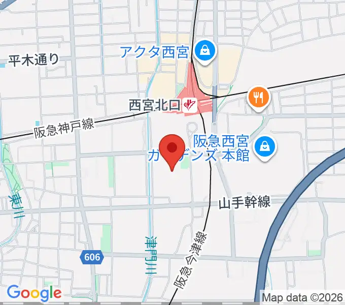 兵庫県立芸術文化センター 阪急中ホールの地図