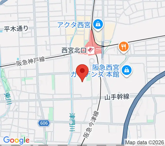 兵庫県立芸術文化センター 阪急中ホールの地図