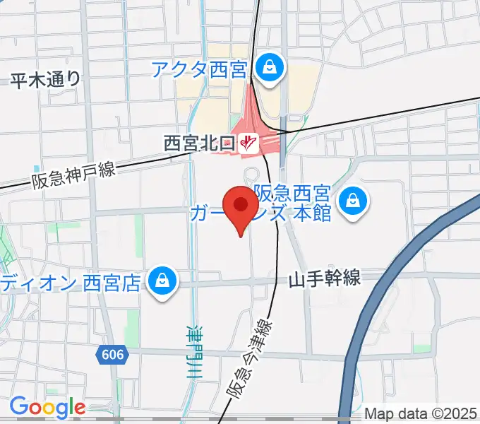 兵庫県立芸術文化センター 神戸女学院小ホールの地図