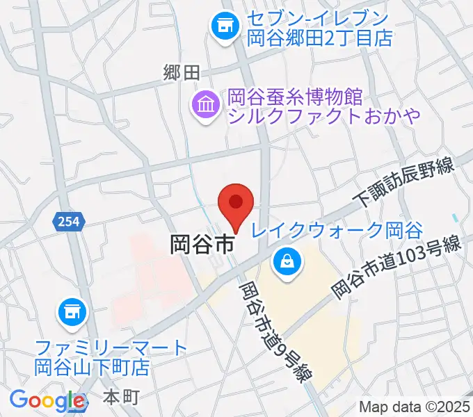 カノラホール 岡谷市文化会館の地図