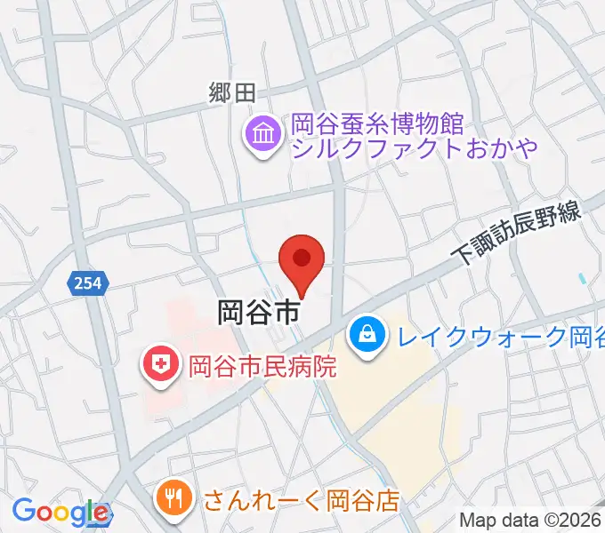 カノラホール 岡谷市文化会館の地図