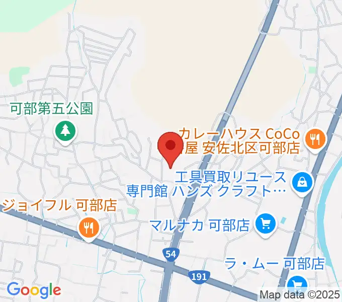 安佐北区民文化センターの地図