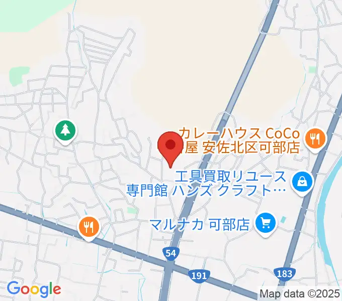 安佐北区民文化センターの地図