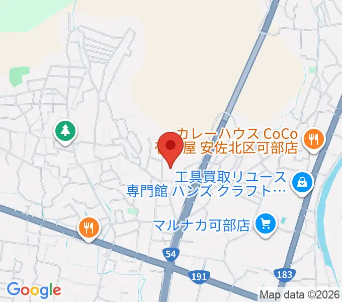 安佐北区民文化センターの地図