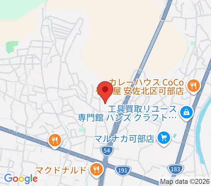 安佐北区民文化センターの地図