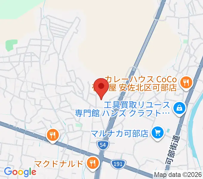 安佐北区民文化センターの地図