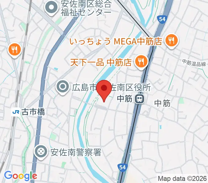 マエダハウジング安佐南区民文化センターの地図