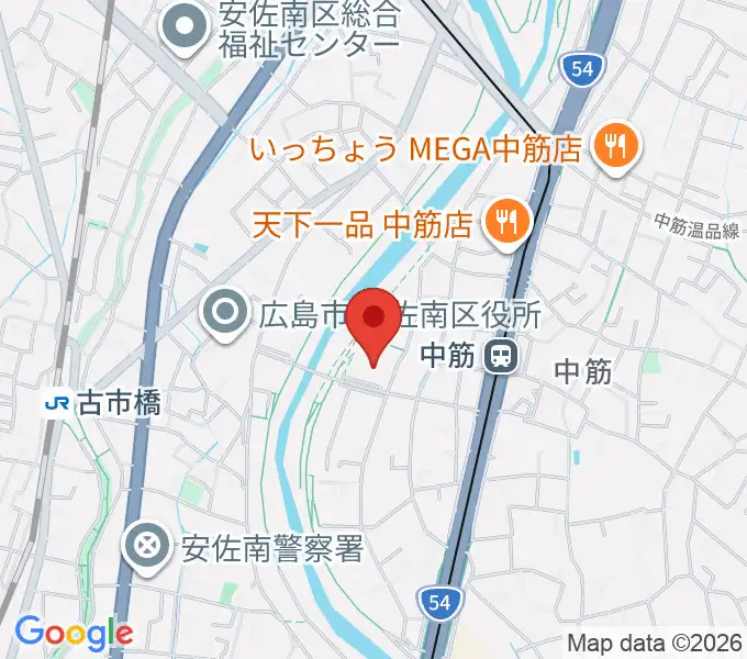 マエダハウジング安佐南区民文化センターの地図