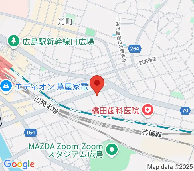 広島市東区民文化センターの地図