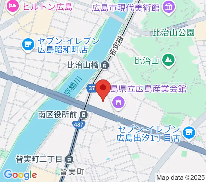 広島市南区民文化センターの地図