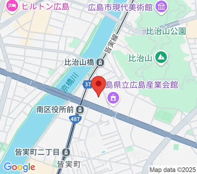広島市南区民文化センターの地図
