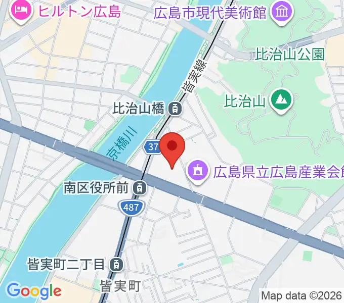 広島市南区民文化センターの地図