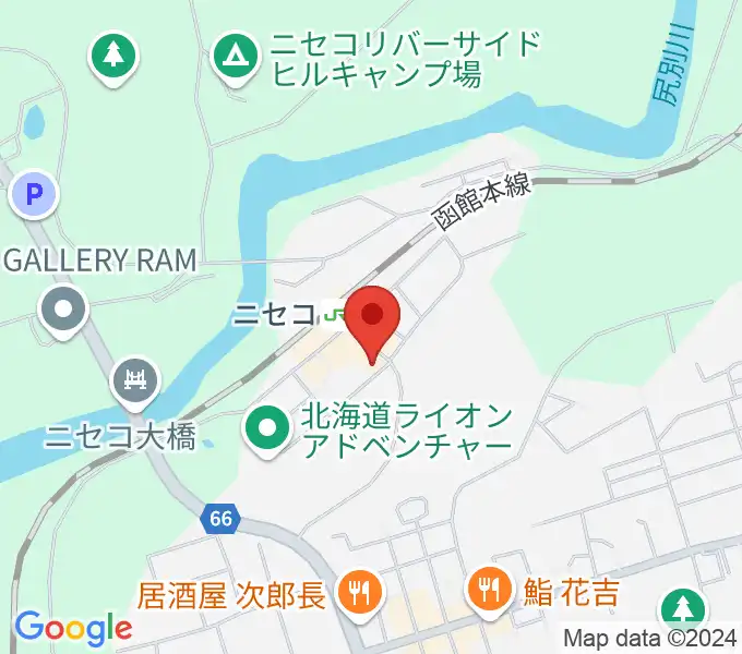 ラジオニセコの地図