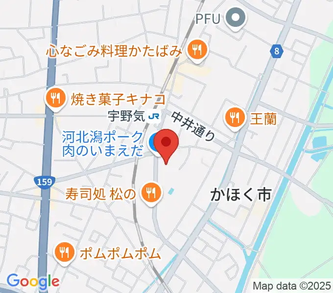 開進堂楽器 MPC宇ノ気の地図