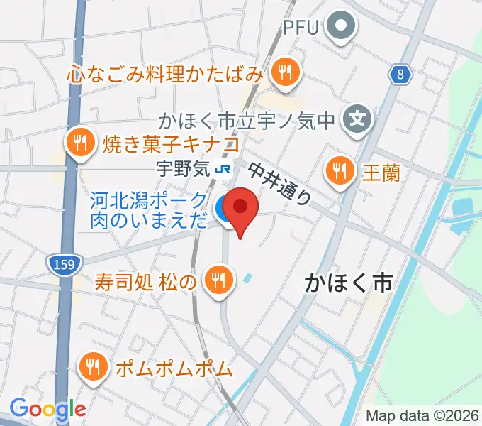 開進堂楽器 MPC宇ノ気の地図