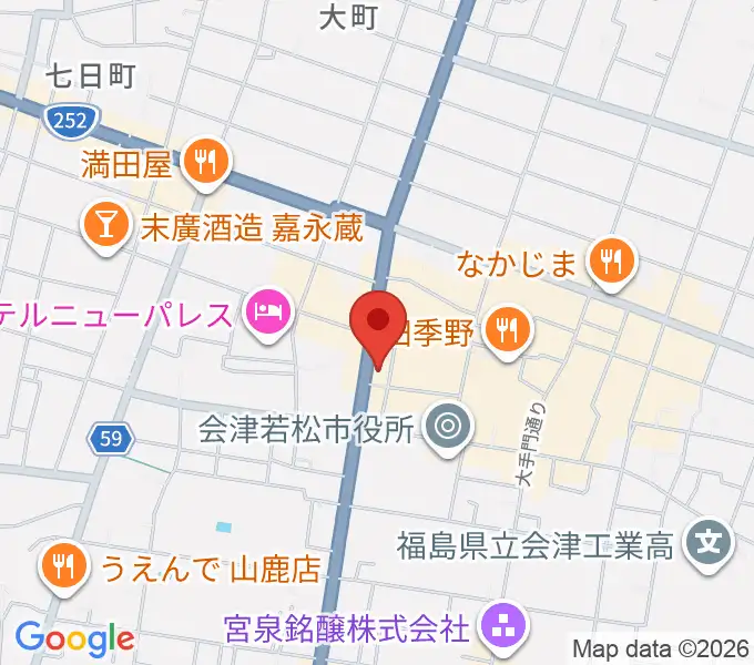 エフエム会津の地図