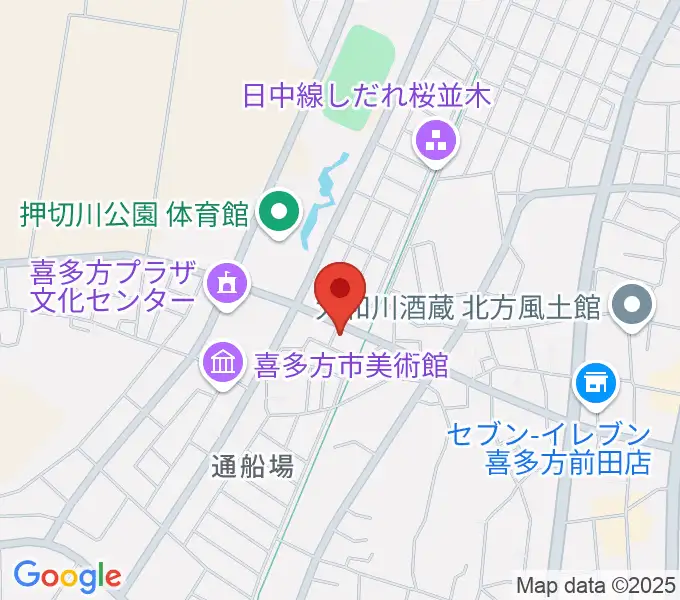 喜多方シティエフエムの地図