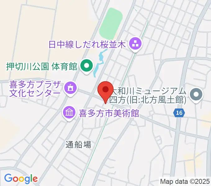 喜多方シティエフエムの地図