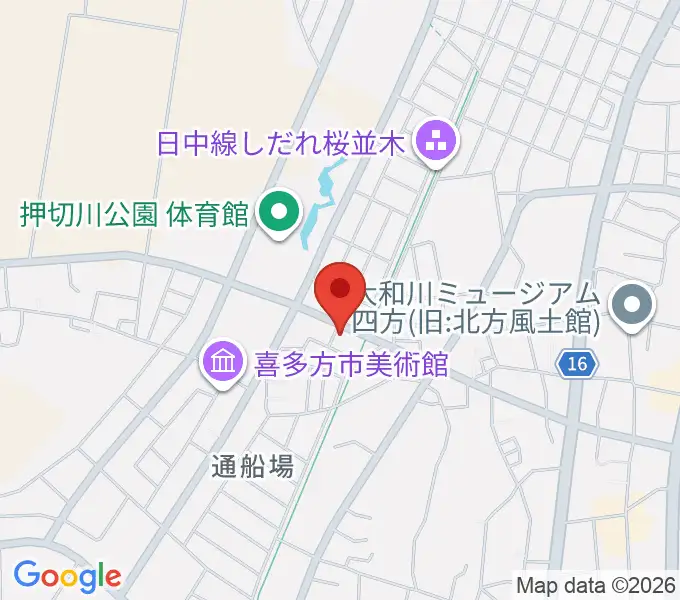 喜多方シティエフエムの地図