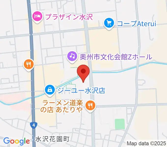 奥州エフエムの地図