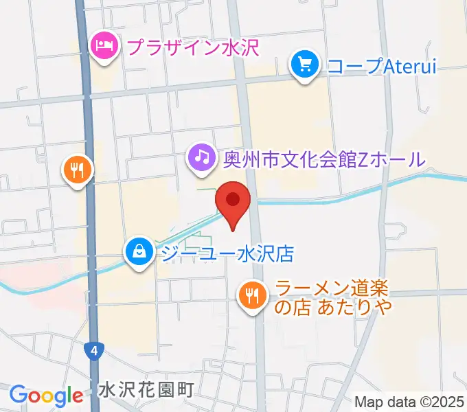 奥州エフエムの地図