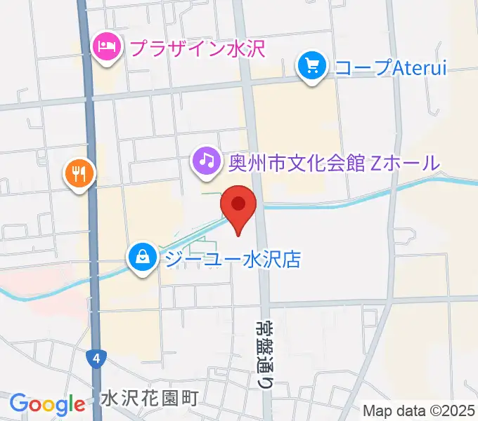 奥州エフエムの地図