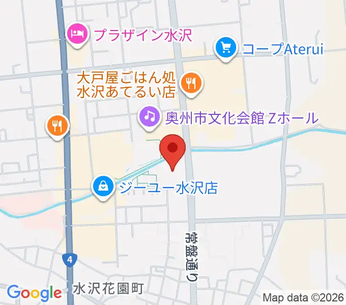 奥州エフエムの地図