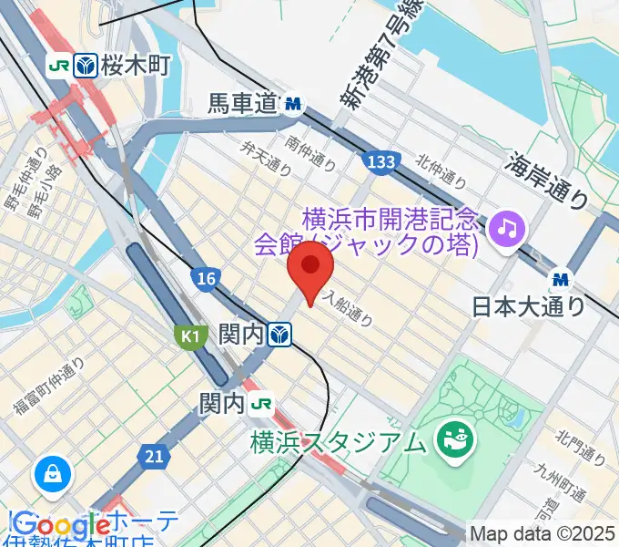 横浜BAYSISの地図