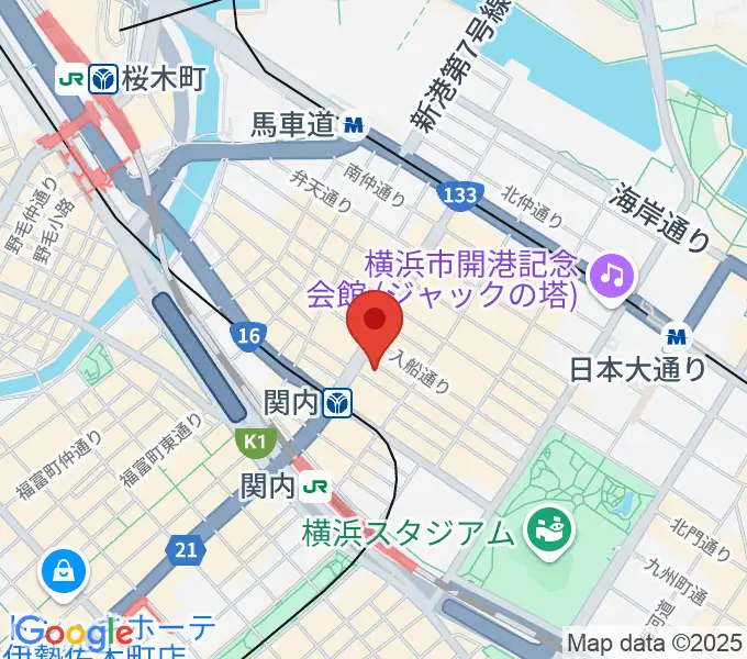 横浜BAYSISの地図