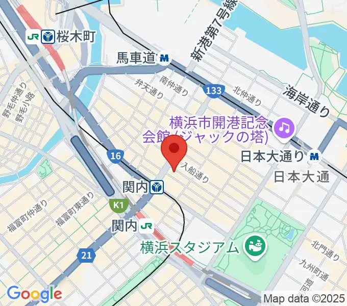 横浜BAYSISの地図