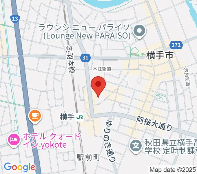 横手かまくらエフエムの地図