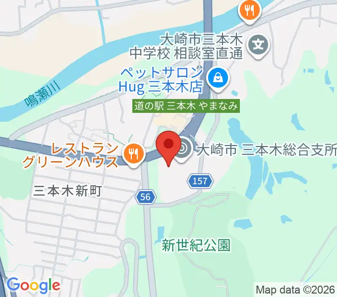 OCRFM83.5 おおさきFMの地図