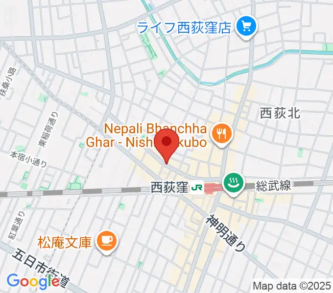 西荻ターニングの地図
