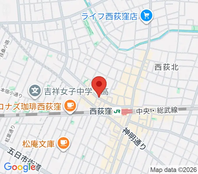 西荻ターニングの地図