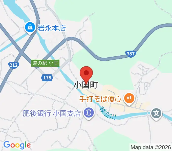 エフエム小国 グリーンポケットの地図