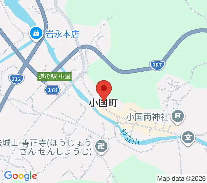 エフエム小国 グリーンポケットの地図