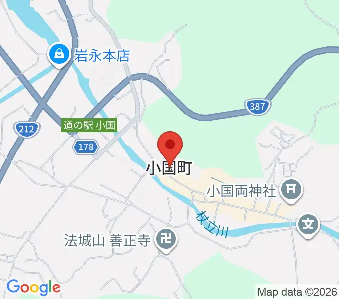 エフエム小国 グリーンポケットの地図