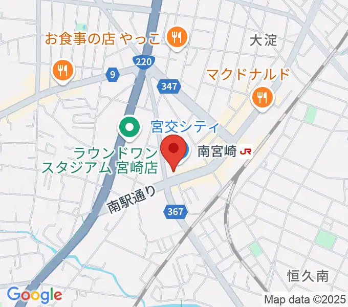 宮崎サンシャインFMの地図