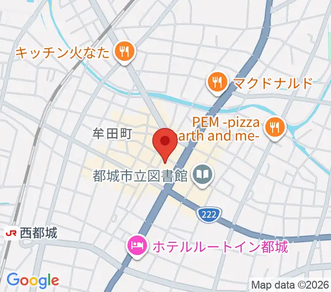 シティエフエム都城の地図
