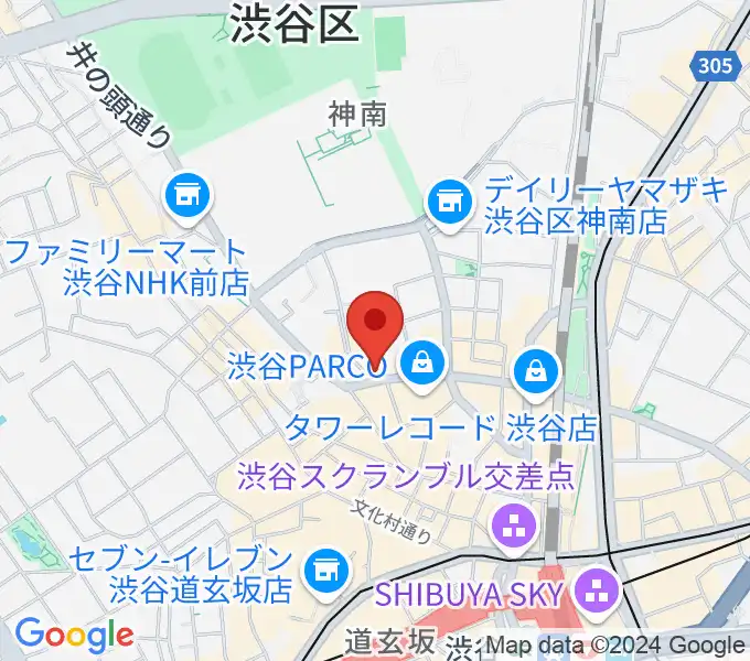 aube渋谷の地図