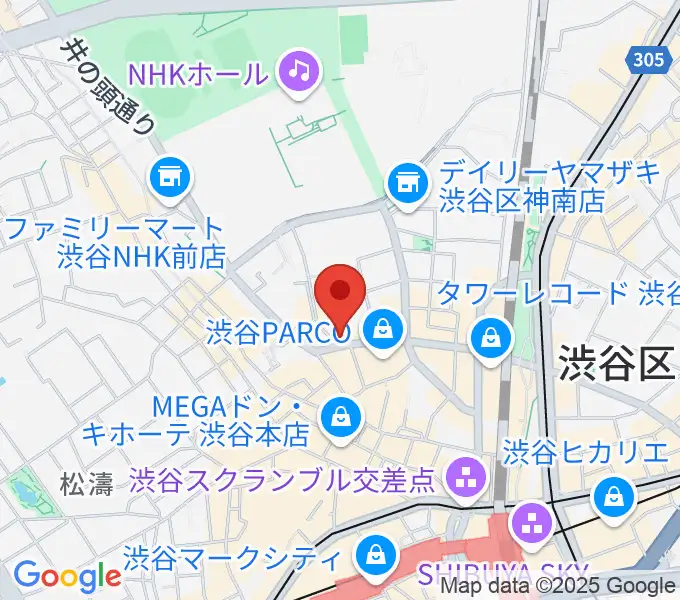 aube渋谷の地図