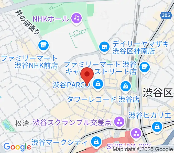 aube渋谷の地図