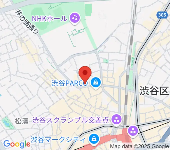 aube渋谷の地図
