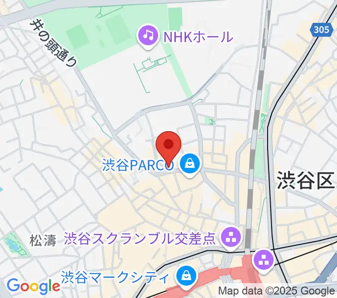 aube渋谷の地図