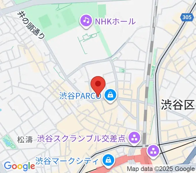 aube渋谷の地図